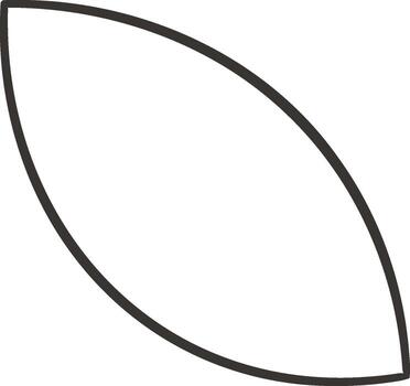 Lined Abstract Leaf Shape vector