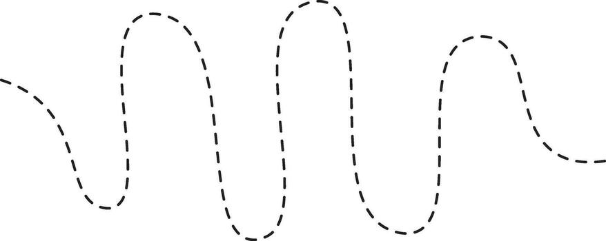Waved Abstract Dashed Line vector