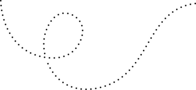 Handdrawn Abstract Dashed Line vector