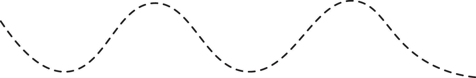 Handdrawn Abstract Dashed Line Drawn vector