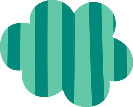 Sky Cloud With Lined Pattern vector