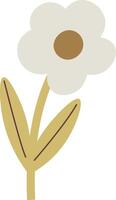 flor silvestre planta icono vector