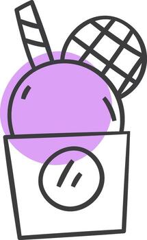 Sketch Ice Cream With Cookies vector