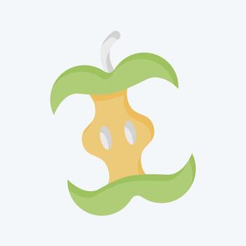 icono manzana centro. relacionado a reciclaje símbolo. plano estilo. diseño editable vector
