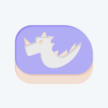 Icon Fossil. related to Prehistoric symbol. flat style. design editable vector