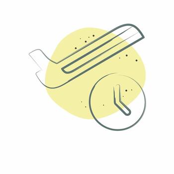 icono vuelo en tiempo. relacionado a negocio símbolo. color Mancha estilo. diseño editable vector