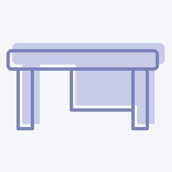 Icon Computer Table. related to Business symbol. two tone style. design editable vector