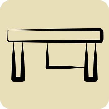Icon Computer Table. related to Business symbol. hand drawn style. design editable vector