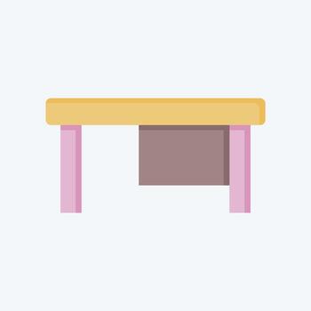 Icon Computer Table. related to Business symbol. flat style. design editable vector