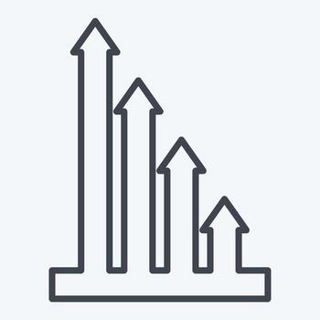 icono Progreso cuadro. relacionado a negocio símbolo. línea estilo. diseño editable vector