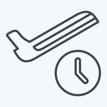 icono vuelo en tiempo. relacionado a negocio símbolo. línea estilo. diseño editable vector