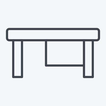 Icon Computer Table. related to Business symbol. line style. design editable vector