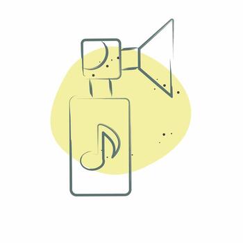 Icon Trombone. related to Instruments symbol. Color Spot Style. design editable vector