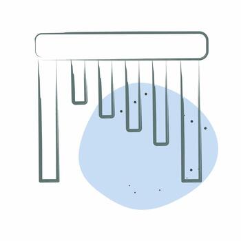 Icon Marimba. related to Instruments symbol. Color Spot Style. design editable vector