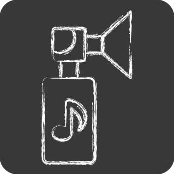 Icon Trombone. related to Instruments symbol. chalk Style. design editable vector