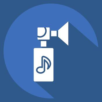 Icon Trombone. related to Instruments symbol. long shadow style. design editable vector