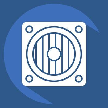 Icon Woofer. related to Instruments symbol. long shadow style. design editable vector