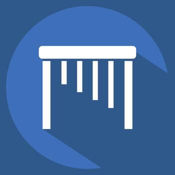 Icon Marimba. related to Instruments symbol. long shadow style. design editable vector