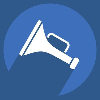 Icon Bugle. related to Instruments symbol. long shadow style. design editable vector