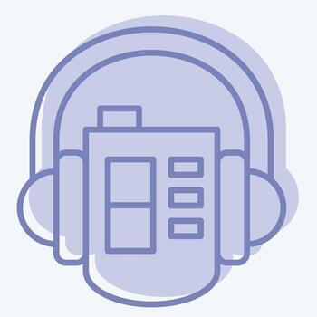 Icon Walkman. related to Instruments symbol. two tone style. design editable vector