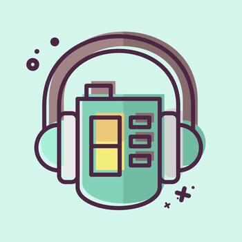 Icon Walkman. related to Instruments symbol. MBE style. design editable vector