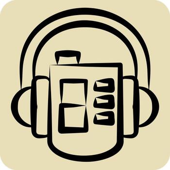 Icon Walkman. related to Instruments symbol. hand drawn style. design editable vector