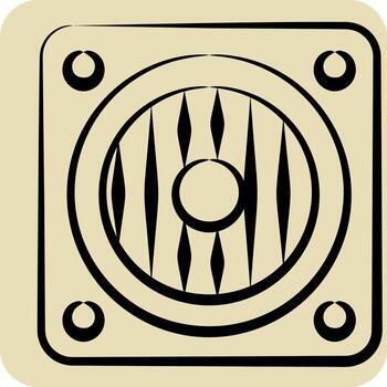 Icon Woofer. related to Instruments symbol. hand drawn style. design editable vector
