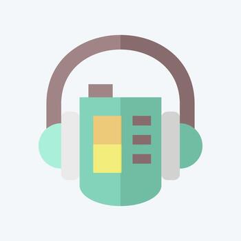 Icon Walkman. related to Instruments symbol. flat style. design editable vector