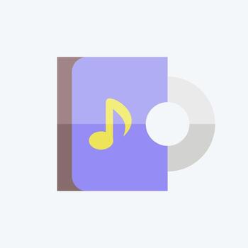 Icon Music Album CD. related to Instruments symbol. flat style. design editable vector