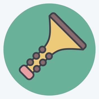 Icon Clarinet. related to Instruments symbol. color mate style. design editable vector