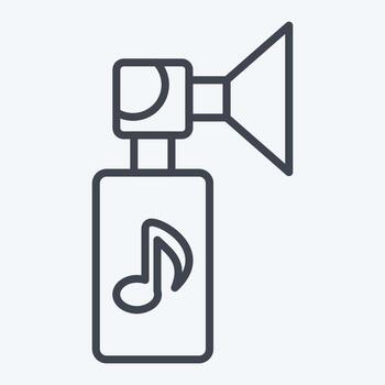 Icon Trombone. related to Instruments symbol. line style. design editable vector