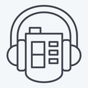 Icon Walkman. related to Instruments symbol. line style. design editable vector