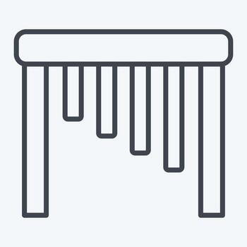 Icon Marimba. related to Instruments symbol. line style. design editable vector