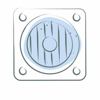 Icon Woofer. related to Instruments symbol. Color Spot Style. design editable vector