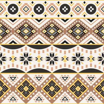 Tribal striped seamless pattern. Aztec geometric background. Can be used in textile design, web design, decorative paper, etc. vector