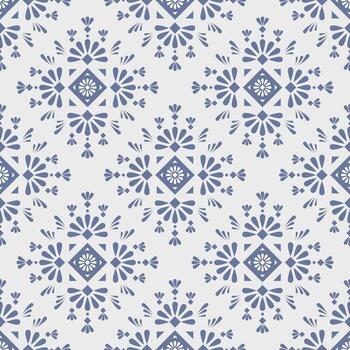 Geometric with floral pattern background, ceramic tile pattern, tile design, wrap, abstract vector