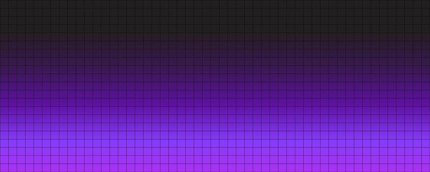 Violeta a negro degradado antecedentes con sutil cuadrado red. futurista digital diseño, mínimo tecnología patrón, Perfecto para moderno ui o resumen fondos de pantalla vector