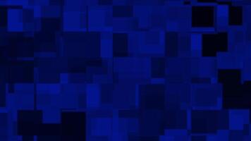 mörk blå abstrakt geometrisk bakgrund med överlappande fyrkant former skapande en modern digital och trogen mönster. video