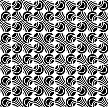 Seamless abstract pattern with concentric rings flowing curved lines creating clean geometric background vector