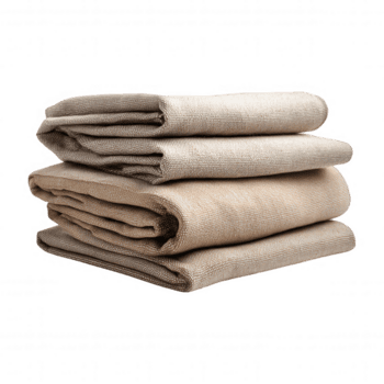 piegato tessuto pila, beige tessile Materiale con morbido struttura, naturale colore stoffa mucchio isolato su trasparenza sfondo, accogliente e caldo biancheria tessuto strati per casa uso png