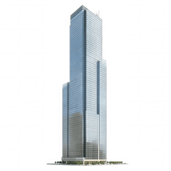 modern glas skyskrapa byggnad med reflekterande fönster och rektangulär form isolerat på genomskinlighet bakgrund, visa upp urban arkitektur och stadsbild design png