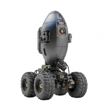 robot bomba förfogande enhet med fyra stor hjul och elegant svart kropp designad för avlägsen hantering och desarmerande explosiva varor i farlig miljöer png