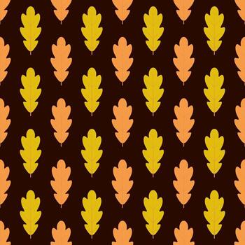 Fall oak leaves seamless pattern. Autumn background for fabric, clothes, wrapping paper, scrapbooking, etc vector