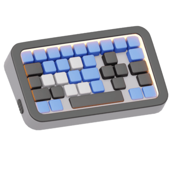 3d render 3d isométrico teclado ícone png