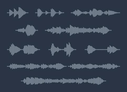 sonido ola igualada visualización en un oscuro antecedentes vector
