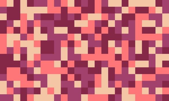 Abstract pixel art background. Muted coral, mauve beige squares create a modern, textured design perfect for website banners, social media posts, or print projects. vector