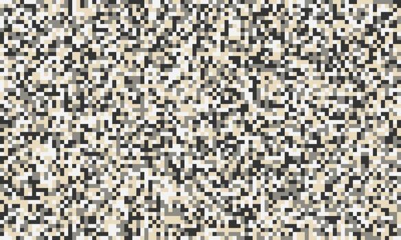 Abstract pixelated texture in muted beige, gray, and black. Ideal for backgrounds, website design, or print projects needing a subtle, modern feel. vector
