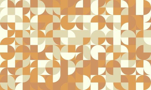 resumen geométrico modelo presentando un cautivador mezcla de terroso tonos y semicírculos. vector