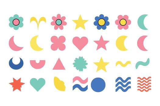 Delightful Pastel Shapes Pattern is perfect for adding a fun modern touch vector