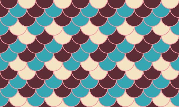 elegante sin costura modelo de superposición escamas en verde azulado, granate, y crema. Perfecto para textil diseño, sitio web antecedentes, o decorativo proyectos vector